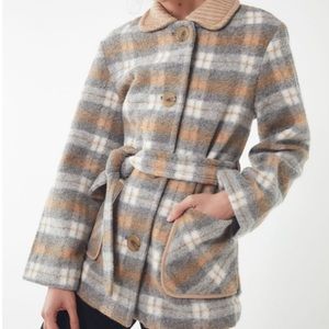 UO Vintage Style Plaid Coat